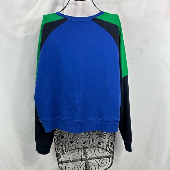 Lauren Ralph Lauren green and blue cropped sweatshirt size XL - Picture 4 of 9